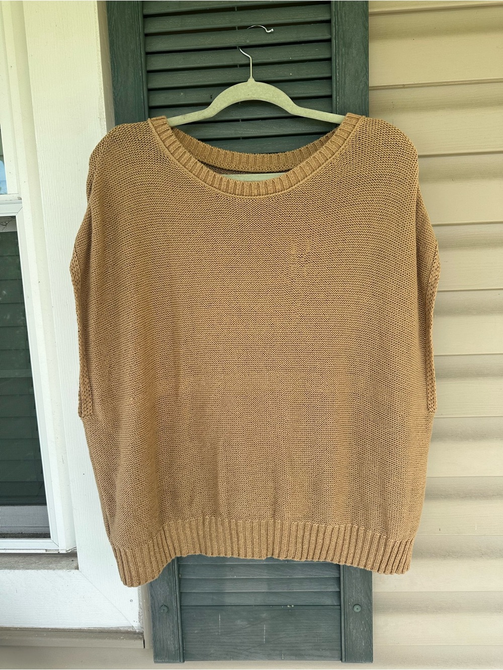 LOFT Camel Oversized Knit Sweater XL | Boho Western Neutral